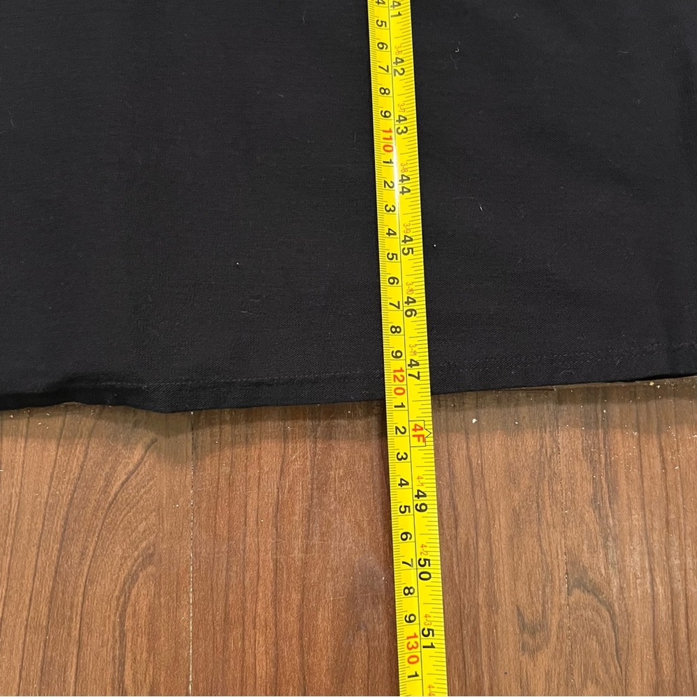 Eileen Fisher Stretch Jersey Knit Tank Dress black v neck wrap design - Picture 14 of 14